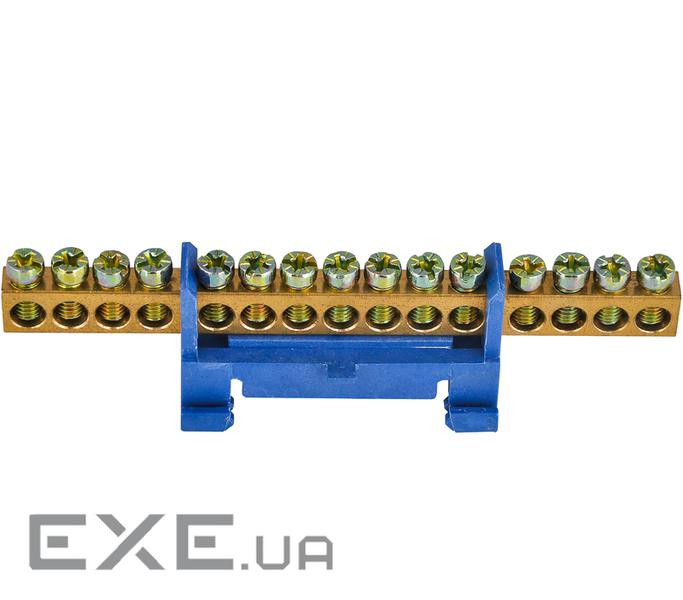 Шина нульова 15 отворів під DIN-рейку Q25 (Ш15Д) )