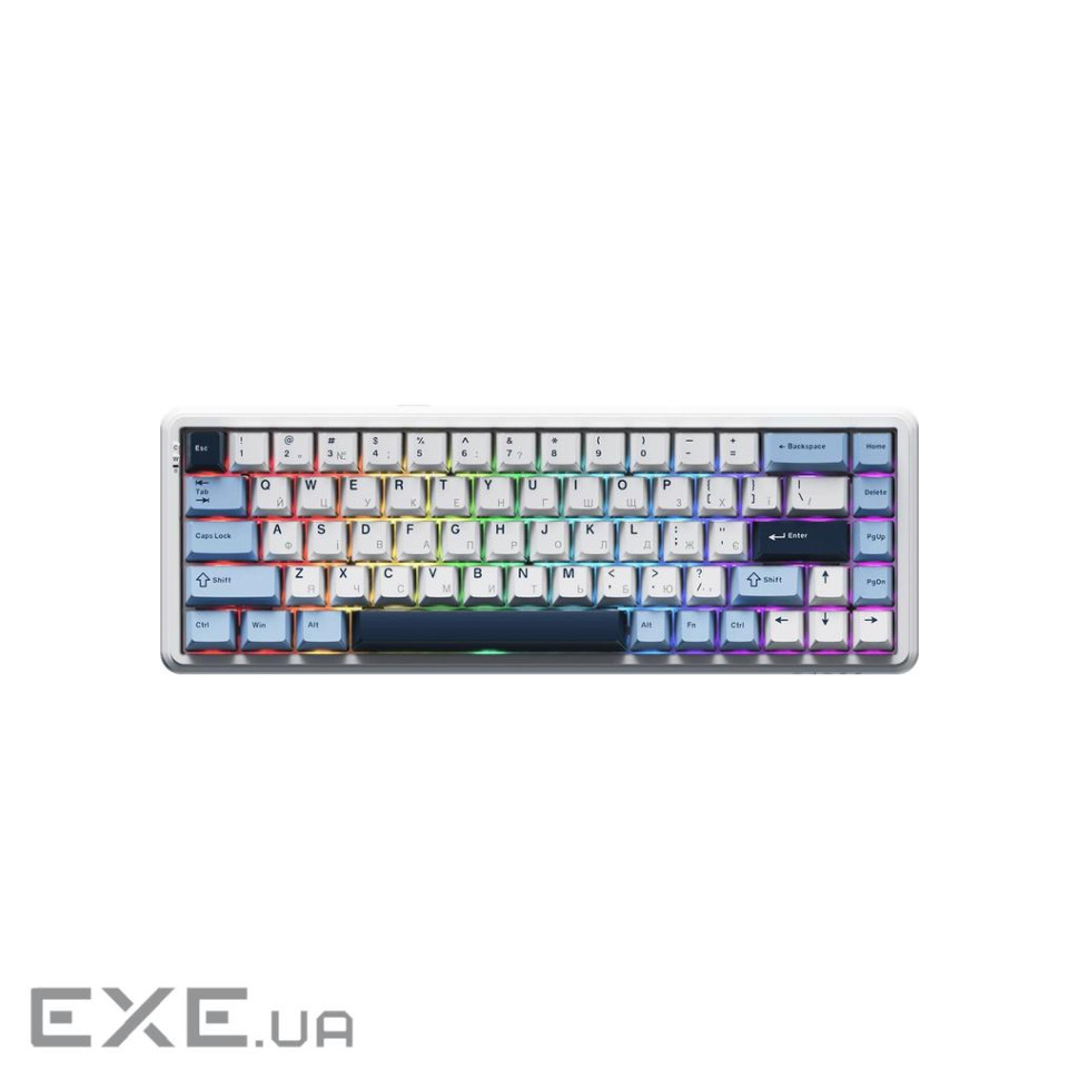 Ігрова бездротова механічна клавіатура AK680 MAX (8+8K) Magnetic Switch-Blue-White-D (AK680-M-BWD-A)