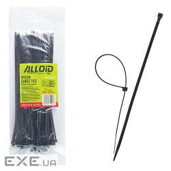 Стяжка Alloid 2.5х200мм, пластик, 100шт./уп., чорний (PC-25200B)