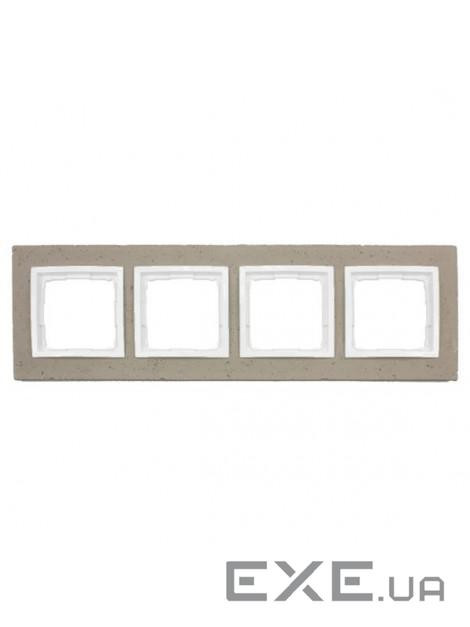 Рамка Premium NATURE 4x, бетон (DRN4/95)