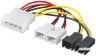 Кабель живлення внутрішній MoleX -> PinHeader M / F, x4 3pin cooler (5V / 12V) (75.09.3632-50)
