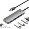 USB-Хаб Baseus UltraJoy Series 4-Port HUB Lite 15cm (USB3.0*4+Type-C) gray (B0005280B811-10)