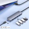 USB-Хаб Baseus UltraJoy Series 4-Port HUB Lite 15cm (USB3.0*4+Type-C) gray (B0005280B811-10)