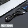 Кабель ACEFAST C2-02 USB to iP 2.4A, 1.2m, silicone, zinc connectors, Black (AFC2-02B)