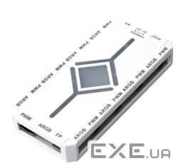 Хаб для вентиляторів та підсвітки GTL FH-RC/W, White, 8x4-pin PWM, 8x3-pin ARGB, живлен (GTLFH-RC/W)