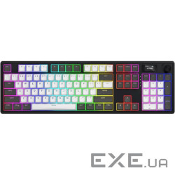 Клавіатура бездротова HATOR Skyfall 100 Pro Wireless Aurum Vanila Silent Switch US Black/G (HTK4100)