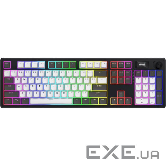 Клавіатура бездротова HATOR Skyfall 100 Pro Wireless Aurum Vanila Silent Switch US Black/G (HTK4100)