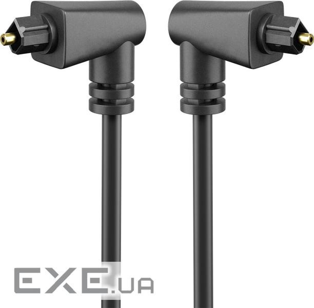 Кабель аудіо оптичний Toslink 2.0m,90ё/90ё D=4.0mm Optical Fiber,чорний (75.04.1593-1) (75.04.1593-1)