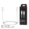 Дата кабель USB-C to USB-C 1.0m Glow 60W white 2E (2E-CCCC-WH)