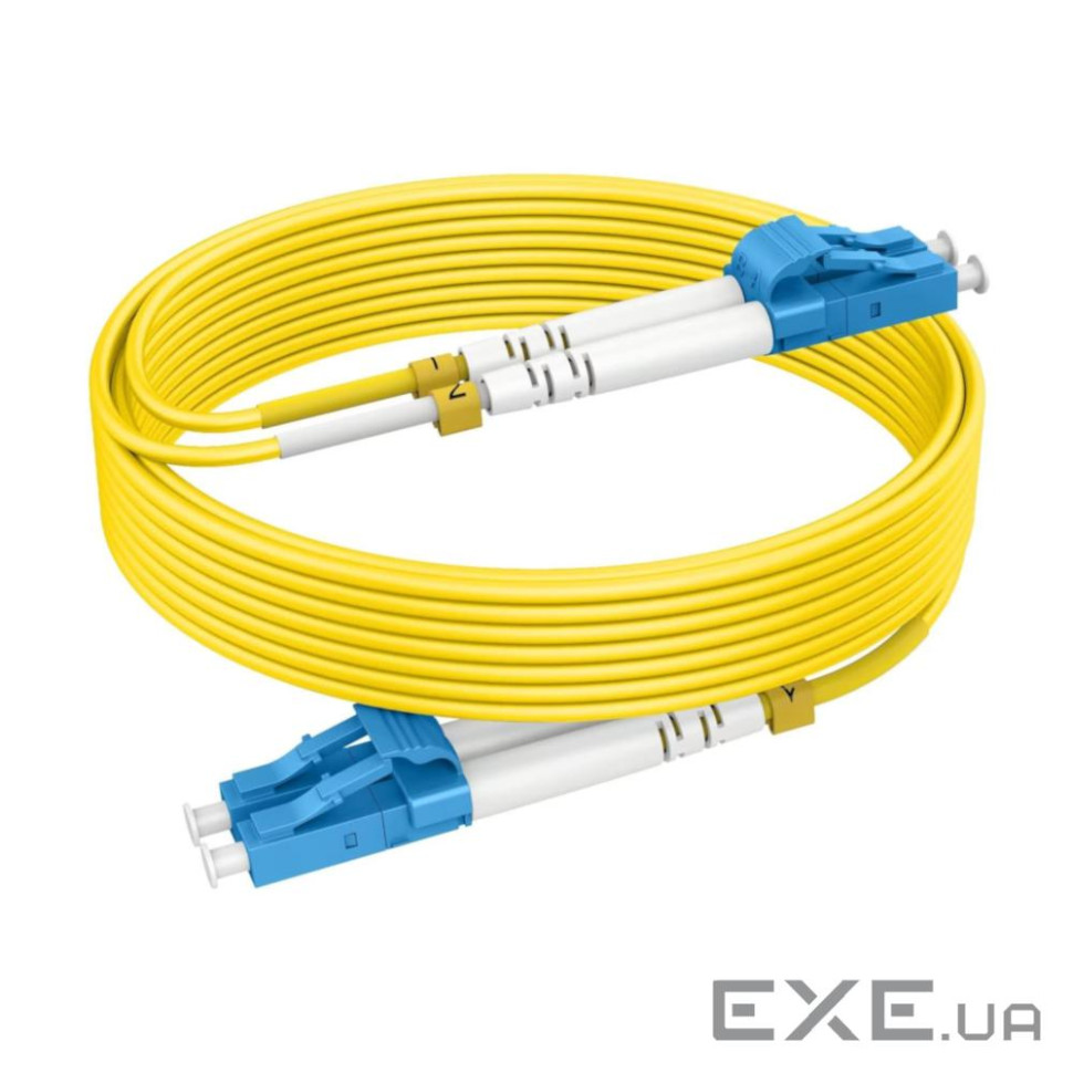 Патчкорд LC/UPC-LC/UPC SM 2м Duplex, Slim,2.0мм (UPC-2LCLC(SM)D(LW)S)