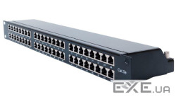 Патч-панель 19 1U STP 48xRJ-45 Dual IDC type, кат . 5e, Kingda (KD-PP67-STP-C5E-48P)