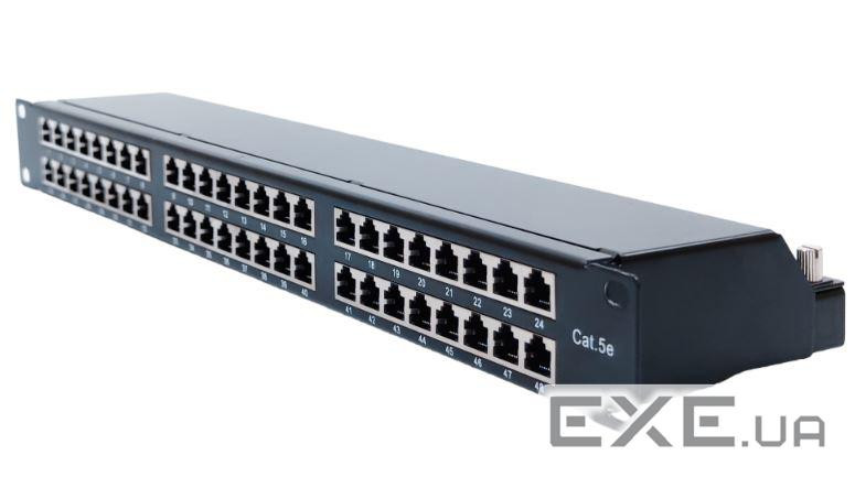 Патч-панель 19 1U STP 48xRJ-45 Dual IDC type, кат . 5e, Kingda (KD-PP67-STP-C5E-48P)