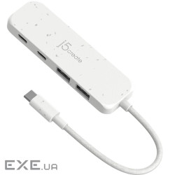 Хаб J5create JCH342EW-N USB-C на 2 USB-A/2 USB-C, білий