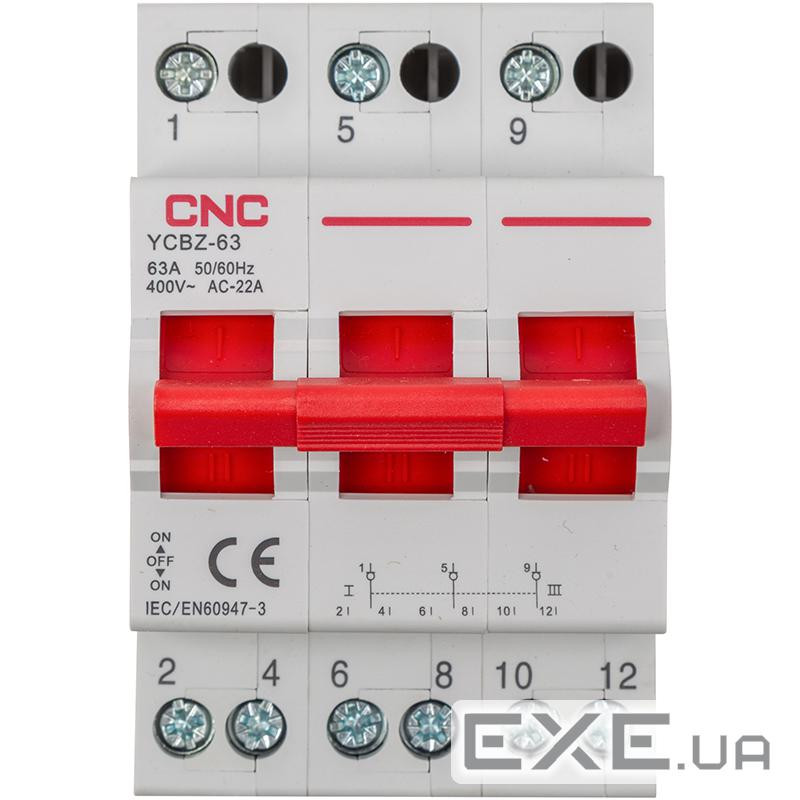 Модульний перемикач навантаження CNC YCBZ-40 3P 40A (EL240371)