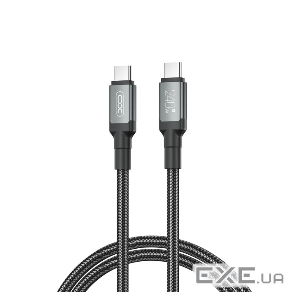 Кабель XO USB Type-C - USB Type-C (M/M), 5А, 240W, 2 м, Black (NB-Q264B-CC.black)