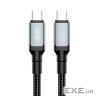 Кабель XO USB Type-C - USB Type-C (M/M), 5А, 240W, 2 м, Black (NB-Q264B-CC.black)