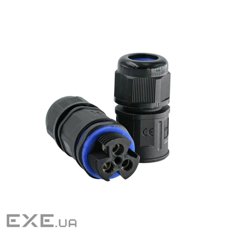 З"єднувач електричного кабелю, I-тип, 20A, 3P, 0.5-2.5мм&sup2,, IP68 (CNP273-3)