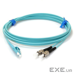 Патчкорд ST/UPC-LC/UPC MM (OM3) 1м Duplex Slim (UPC-1STLC(MM)D(ON)S)