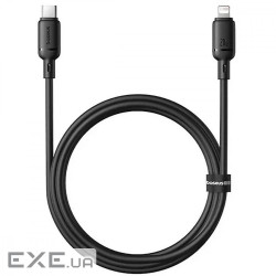 Кабель Baseus Foamed Silicone Fast Charging Type-C to Lightning 20W (2m) black (E0426A04)