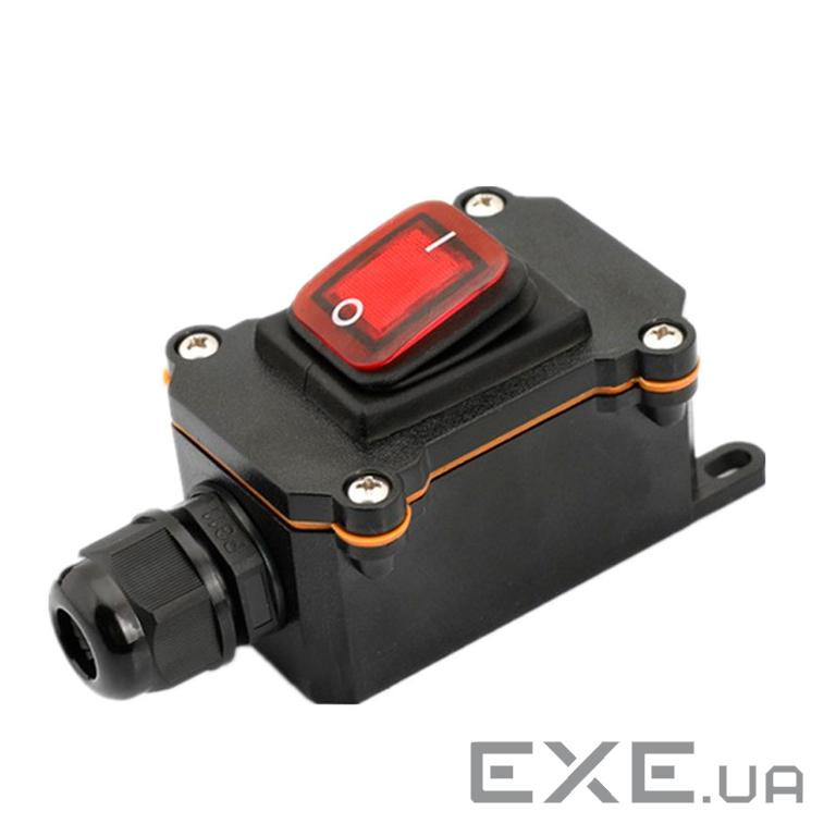 Вимикач зовнішнього монтажу, червона кнопка з підсвічуванням, IP65, AC: 110-250V, 2 (YT-OMS220 / RL) , IP65, AC: 110-250