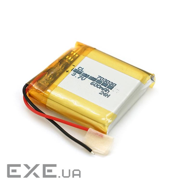 Літій-полімерний акумулятор 7*30*30mm (Li-ion 3.7В 600мА&middot,год) (703030) ) (703030)