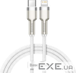 Кабель Baseus Cafule Metal USB-C-Lightning, 1м White (6953156202078)