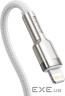 Кабель Baseus Cafule Metal USB-C-Lightning, 1м White (6953156202078)