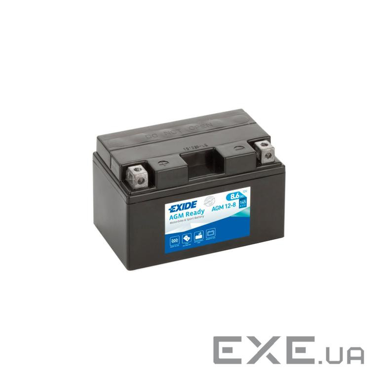Акумулятор автомобільний EXIDE Ready AGM 8,6Ah (+/-) (145EN) (AGM12-8)