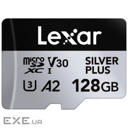 Карта пам"яті Lexar 128GB microSDXC class 10 UHS-I U3 V30 A2 Professional Silver (LMSSIPL128G-BNANG)
