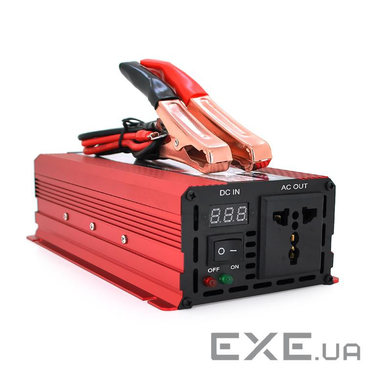 Інвертор напруги ST1600CP (DC:800W), 12 / 220V з апроксимованою синусоїдою, 1 універсальна розетка, ,