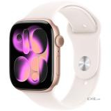 Apple Watch Series 11 GPS 46mm Rose Gold Aluminium Case with Light Blush Sport Band - M/ (MEV74RK/A)