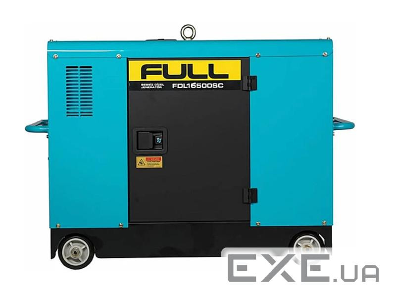 Генератор ДИЗЕЛЬНИЙ Full FDL16500SC 12кВт (16,25KVA), 292FA, однофазний 220V, 50Hz, повітряне охолод