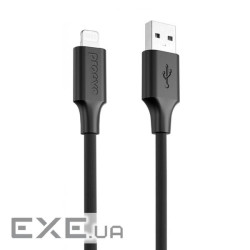 Кабель Proove Striped Silicone Lightning (1m) black (CCSS00001101 black)
