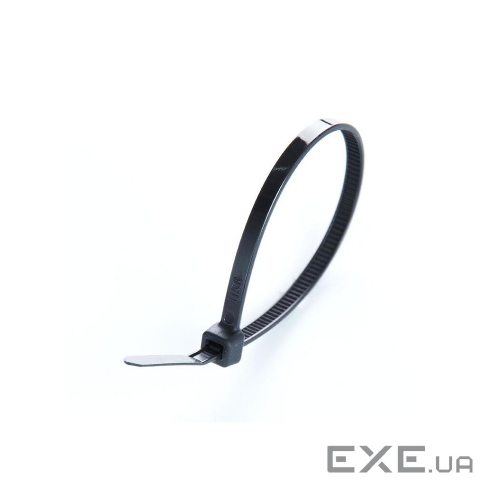 Стяжки нейлон APRO 3,0x200mm чорні (100 шт) висока якість, ультрафіолетостійкі, діапазон (CT-B3200)