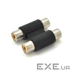 Спліттер VOLTRONIC 2хRCA (мама)/2хRCA (мама), Black, пластик ,Q100 (YT-S-RCA 2(F)/2(F))