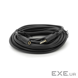 Подовжувач Audio DC3.5 тато-мама 10.0м, GOLD Stereo Jack, (круглий) Blac (YT-AUXCCA(M) / (F)-10.0-B)