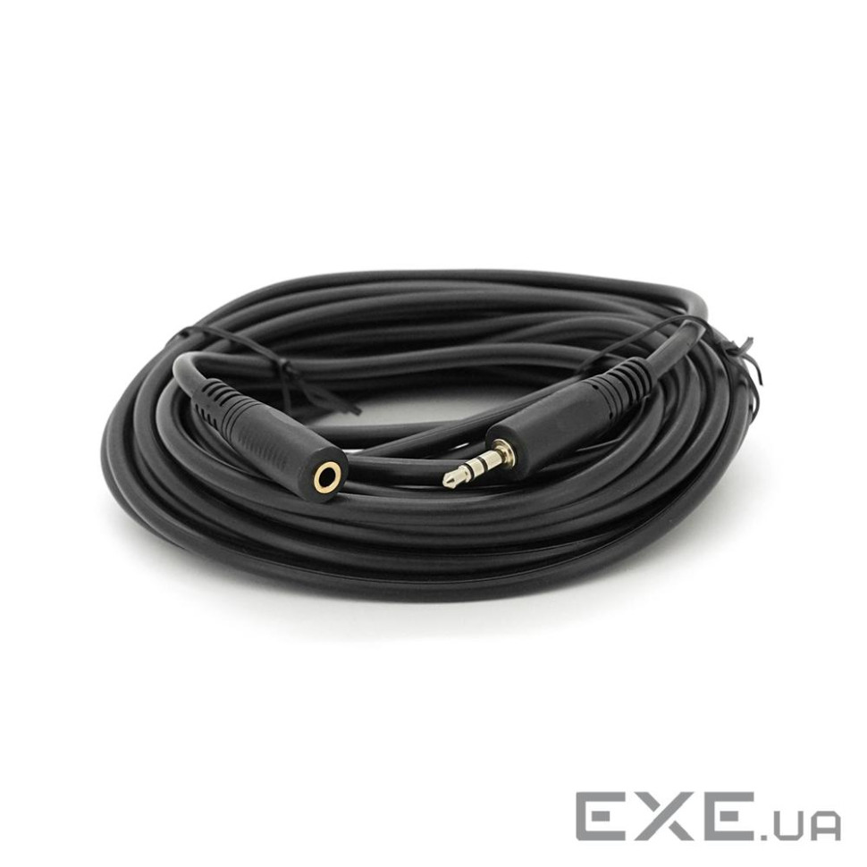 Подовжувач Audio DC3.5 тато-мама 10.0м, GOLD Stereo Jack, (круглий) Blac (YT-AUXCCA(M) / (F)-10.0-B)