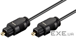 Кабель аудіо оптичний Toslink 2.0m,D=2.2mm CoreD=1.1,чорний (75.05.0447-250) (75.05.0447-250)