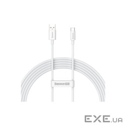 Дата кабель USB 2.0 AM to USB-C 2.0m Superior Fast Charging 100W moon white Baseus (P10320102214-03)