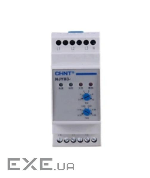 Реле контролю фаз CHINT NJYB3-9 AC220V, 1-2F4P, Захист U+ (0,1~1,3) *Us / U- (0,7~0,95) *Us, Затримк