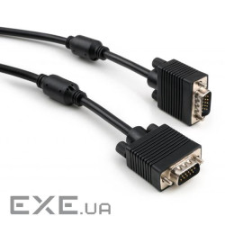 Кабель мультимедійний VGA M to VGA M 15.0m Vinga (VCPVGAF15BK)