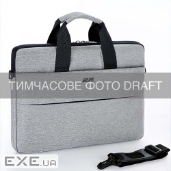 Сумка для ноутбука 16" 2E Slim Keeper Plus, Grey, поліестер 300D, 410 x 295 x 25 мм (2E-CBT2396GR)