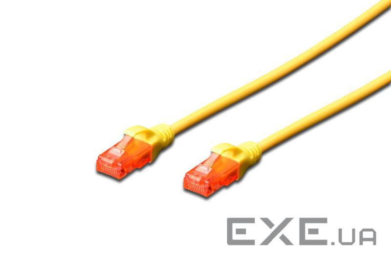 Патч-корд DIGITUS CAT 6 UTP, 1м, AWG 26/7, CCA, PVC, жовтий (DK-1612-010/Y)