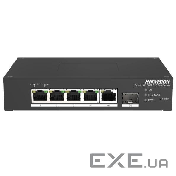 4-портовий керований PoE 10/100 Мбіт/с Hikvision DS-3T1306P-SI/HS