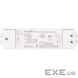 V1-L(WT) контролер для світлодіодних стрічок, 12-48V, 1x15A, Push-Dimm, Tuya, Wi-Fi (HS084646)