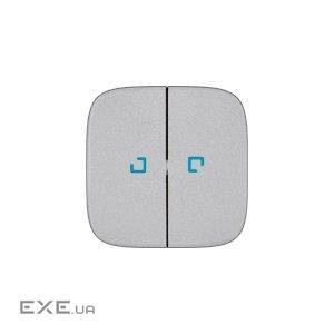 Valena ALLURE Клавіша вимикача 2-клавішного з підсвіткою алюміній (755227)