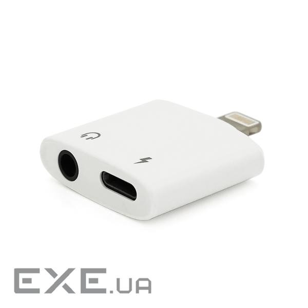 Перехідник KIN KY-178 Lighting(M) => Jack 3.5mm(F)+Lighting(F), White, Box KIN KY-178 Lighting(M) => Jack 3.5mm(F)+Light
