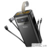 Батарея універсальна HOCO 30000mAh Plentiful 22.5W, built-in cables, LED, Black (DB58 / 715030)