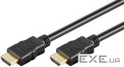 Кабель монітора-сигнальний HDMI M/M 10.0m,v2.0 4K@60Hz D=6.0mm HDR Gold,чорний (75.06.1163-1) (75.06.1163-1)