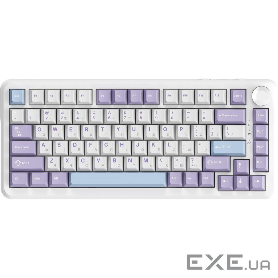Ігрова механічна клавіатура AK820 MAX Magnetic switches-Purple-White-Blue-RGB (AK820MAX-WM-PWB)